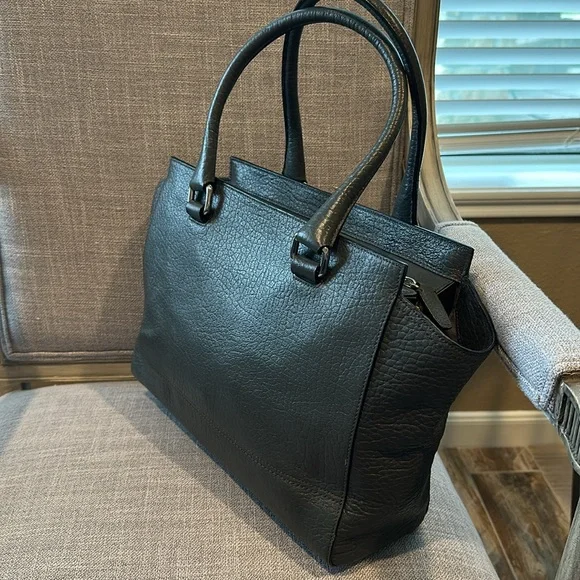 Coach satchel  graphite black berry pebbled leather 19926 Legacy Candace - Picture 4 of 14